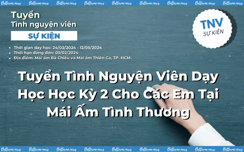 img of Tổ Chức Trái Tim Yêu Thương Mở Đơn Tuyển Tình Nguyện Viên Dạy Học 2024