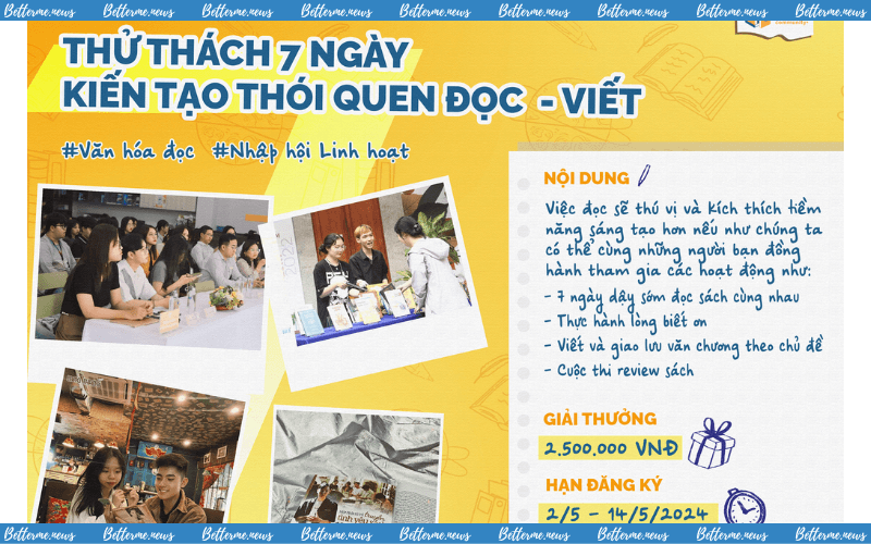 img of Thử Thách 7 Ngày Kiến Tạo Thói Quen Đọc - Viết Cùng LTC+