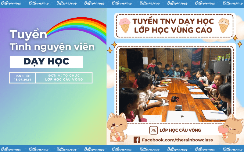 img of Lớp Học Cầu Vồng Cần Tình Nguyện Viên Dạy Học Vùng Cao