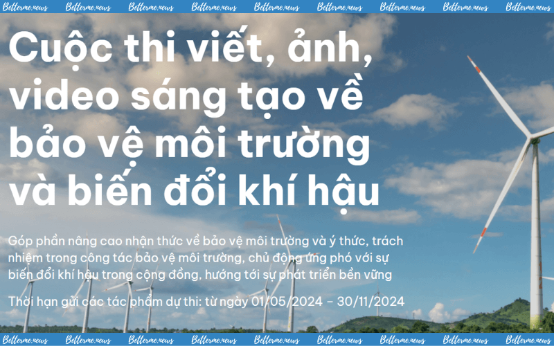 img of Cuộc Thi Viết, Ảnh, Video Sáng Tạo Về Bảo Vệ Môi Trường Và Biến Đổi Khí Hậu Từ Báo Tiền Phong