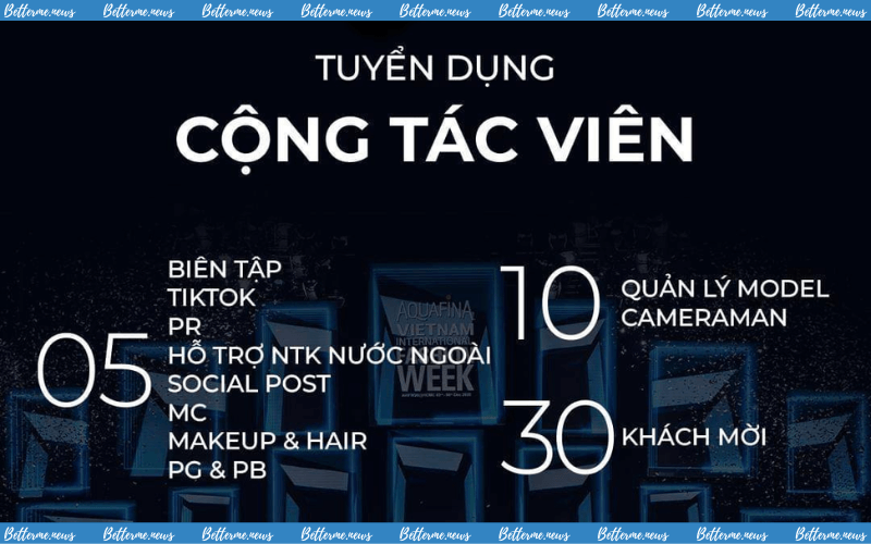 img of Tuyển CTV Cho Sự Kiện Thời Trang Aquafina Vietnam International Fashion Week 2024 Tại Hồ Chí Minh