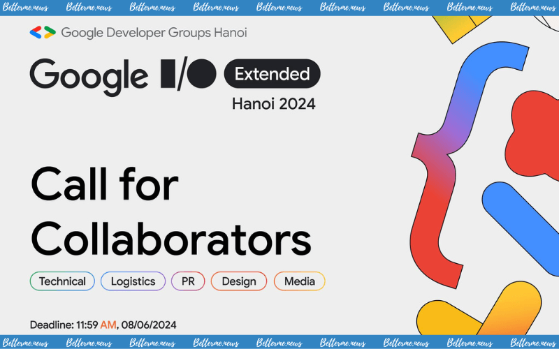 img of Google I/O Extended Chính Thức Mở Đơn Tuyển Cộng Tác Viên Hỗ Trợ Sự Kiện Tại Hà Nội 2024