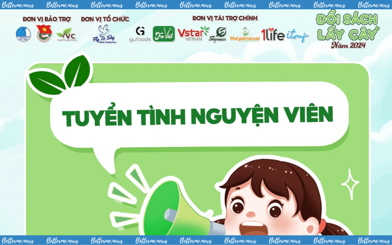 img of Dự Án Đổi Sách Lấy Cây Năm 2024 Mở Đơn Tuyển Tình Nguyện Viên