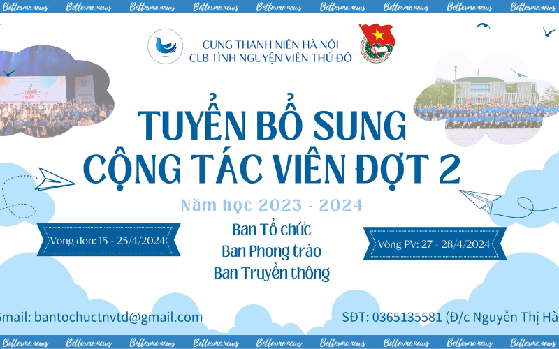 img of Câu Lạc Bộ Tình Nguyện Viên Thủ Đô Tuyển Cộng Tác Viên Đợt 2 Năm Học 2023-2024